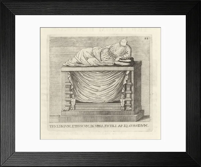 Framed Print : Etruscan triclinium or dining room Framed Print : Etruscan triclinium or dining room
