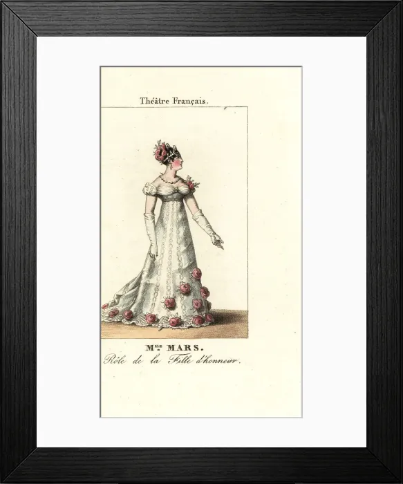 Framed Print : Mademoiselle Mars in La Fille d'honneur, Theatre Francais. 1819 Framed Print : Mademoiselle Mars in La Fille d'honneur, Theatre Francais. 1819