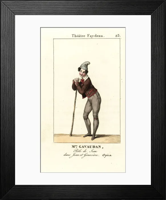 Framed Print : Adelaide Gavaudan in Jean et Genevieve, Theature Feydeau, 1801 Framed Print : Adelaide Gavaudan in Jean et Genevieve, Theature Feydeau, 1801