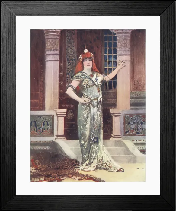 Framed Print : Sarah Bernhardt in the Indian lyric drama Izeyl, 1894 Framed Print : Sarah Bernhardt in the Indian lyric drama Izeyl, 1894