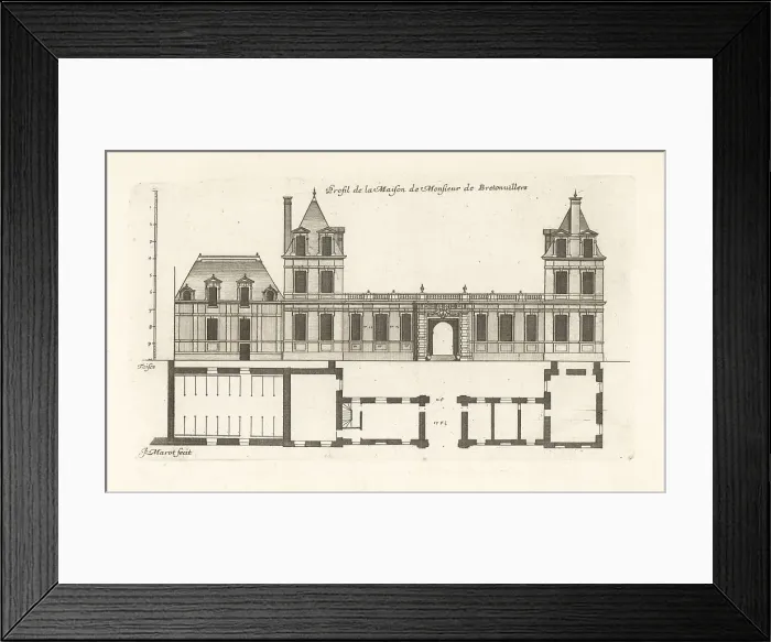 Framed Print : Profile of the Hotel de Bretonvilliers, Paris Framed Print : Profile of the Hotel de Bretonvilliers, Paris