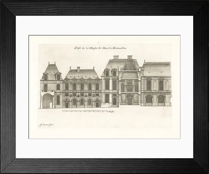 Framed Print : Profile of the Hotel de Bretonvilliers, Paris Framed Print : Profile of the Hotel de Bretonvilliers, Paris