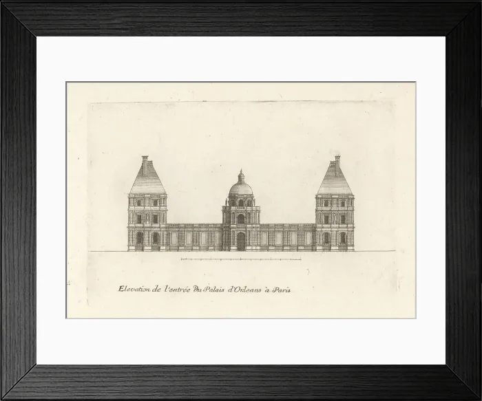 Framed Print : Elevation of the entrance to Luxembourg Palace, Paris Framed Print : Elevation of the entrance to Luxembourg Palace, Paris