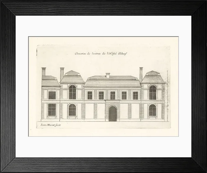 Framed Print : Elevation of the entrance to Hotel Tubeuf, Paris Framed Print : Elevation of the entrance to Hotel Tubeuf, Paris
