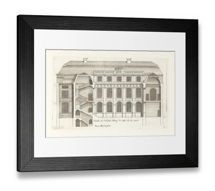 Framed Print : Elevation of the courtyard side of the Hotel Tubeuf, Paris Framed Print : Elevation of the courtyard side of the Hotel Tubeuf, Paris