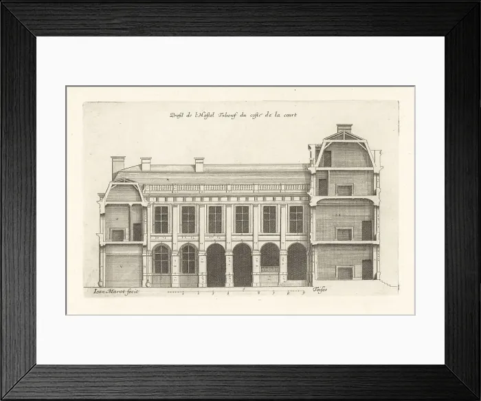 Framed Print : Profile of the courtyard side of the Hotel Tubeuf, Paris Framed Print : Profile of the courtyard side of the Hotel Tubeuf, Paris