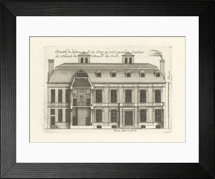 Framed Print : Elevation of the courtyard in the Hotel de Jars, Paris Framed Print : Elevation of the courtyard in the Hotel de Jars, Paris