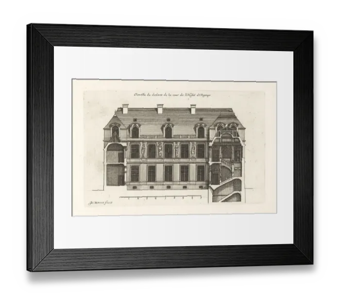 Framed Print : Elevation of the courtyard in the Hotel de Carnavalet, Paris Framed Print : Elevation of the courtyard in the Hotel de Carnavalet, Paris