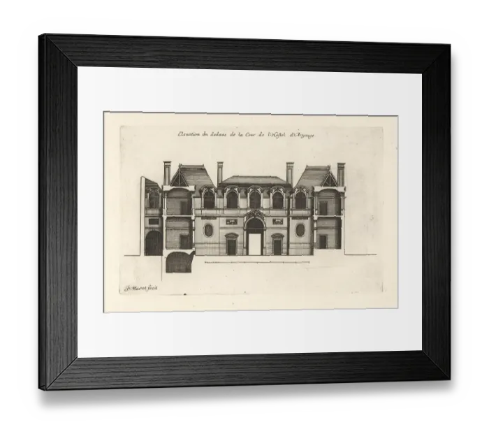 Framed Print : Elevation of the courtyard in the Hotel de Carnavalet, Paris Framed Print : Elevation of the courtyard in the Hotel de Carnavalet, Paris