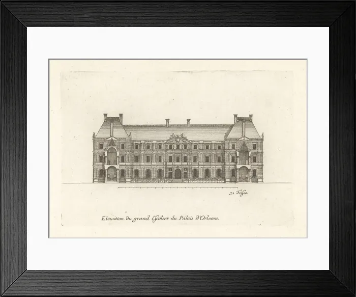 Framed Print : Elevation of the grand staircase to Luxembourg Palace, Paris Framed Print : Elevation of the grand staircase to Luxembourg Palace, Paris