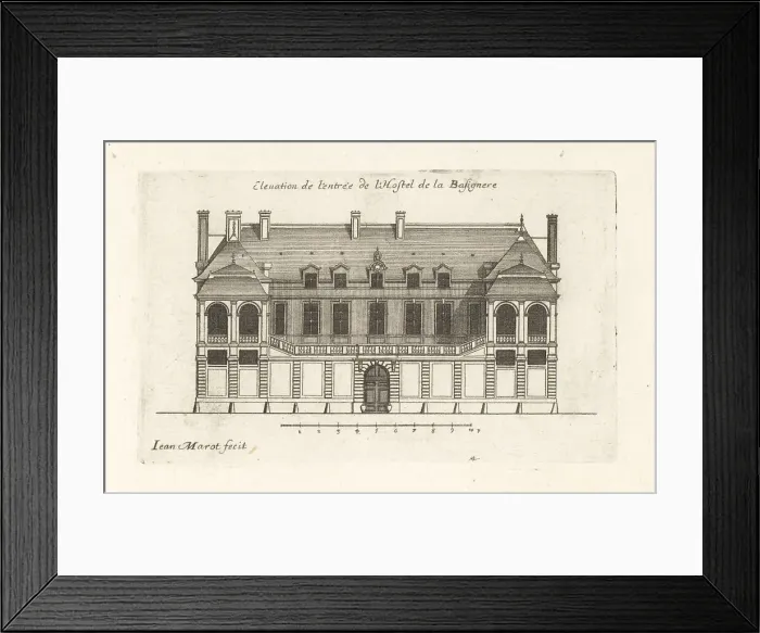 Framed Print : Elevation of the Hotel de Chimay, Paris Framed Print : Elevation of the Hotel de Chimay, Paris
