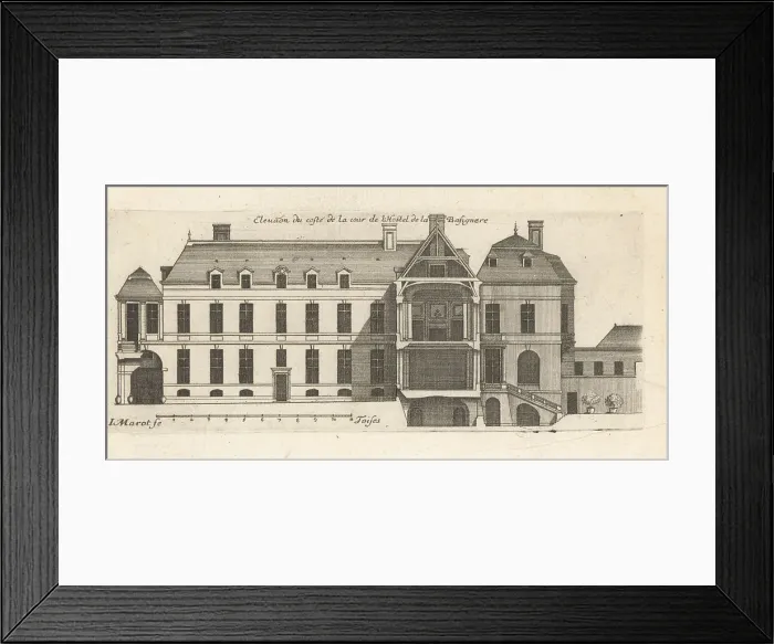 Framed Print : Elevation of the courtyard side of Hotel de Chimay, Paris Framed Print : Elevation of the courtyard side of Hotel de Chimay, Paris