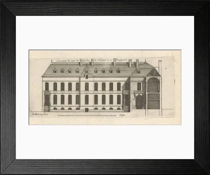 Framed Print : Elevation of the garden side of the Hotel de Chimay, Paris Framed Print : Elevation of the garden side of the Hotel de Chimay, Paris