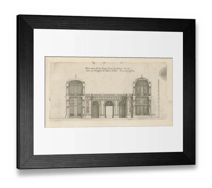 Framed Print : Elevation of the half-moon in the courtyard of the Hotel Jabach Framed Print : Elevation of the half-moon in the courtyard of the Hotel Jabach