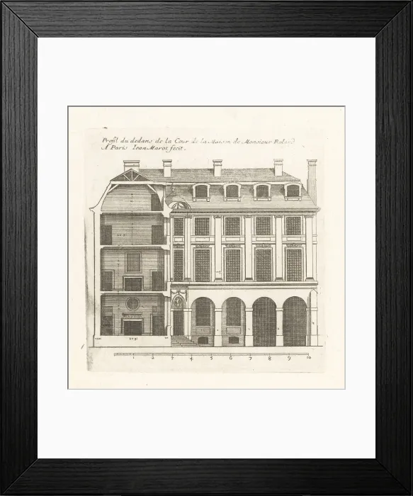 Framed Print : Section of the courtyard in Mr. Roland's house, Paris Framed Print : Section of the courtyard in Mr. Roland's house, Paris