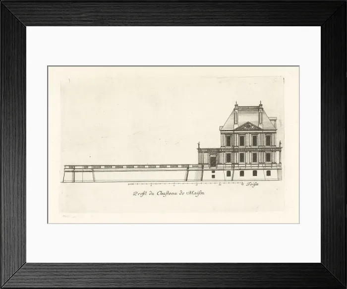 Framed Print : Profile of the Chateau de Maisons Framed Print : Profile of the Chateau de Maisons