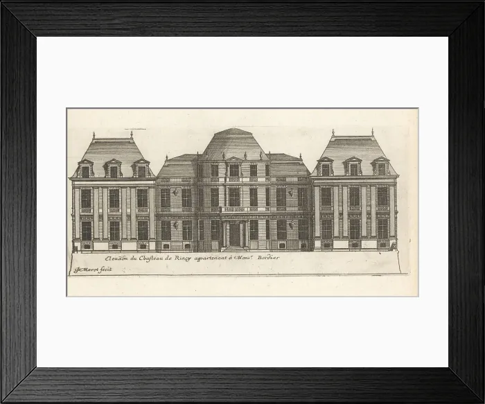 Framed Print : Elevation of the Chateau du Raincy Framed Print : Elevation of the Chateau du Raincy