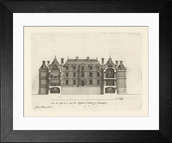 Framed Print : Facade of the courtyard of Chateau de Pontz, Champagne Framed Print : Facade of the courtyard of Chateau de Pontz, Champagne