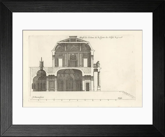 Framed Print : Section of the Grotto at the Chateau de Noisy-le-Grand Framed Print : Section of the Grotto at the Chateau de Noisy-le-Grand