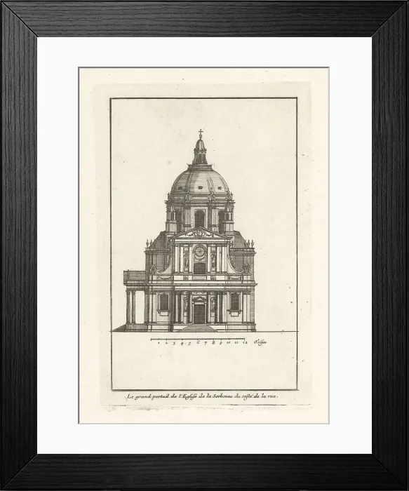 Framed Print : The front facade of the Sorbonne Chapel, Paris Framed Print : The front facade of the Sorbonne Chapel, Paris
