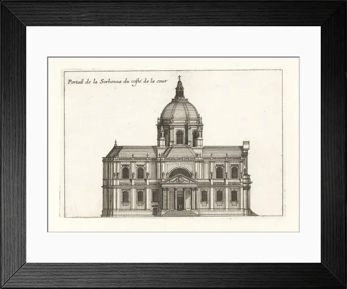 Framed Print : Facade of Sorbonne University from the courtyard Framed Print : Facade of Sorbonne University from the courtyard