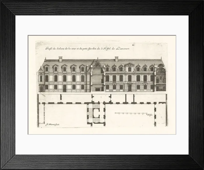 Framed Print : Profile of the courtyard in the Hotel de Liancourt, Paris Framed Print : Profile of the courtyard in the Hotel de Liancourt, Paris