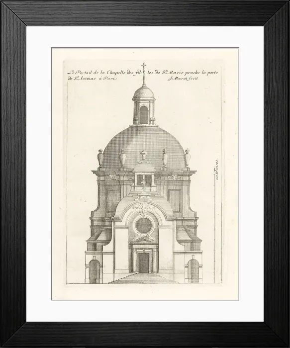 Framed Print : Front of the church of the Filles de la Visitation Sainte-Marie Framed Print : Front of the church of the Filles de la Visitation Sainte-Marie