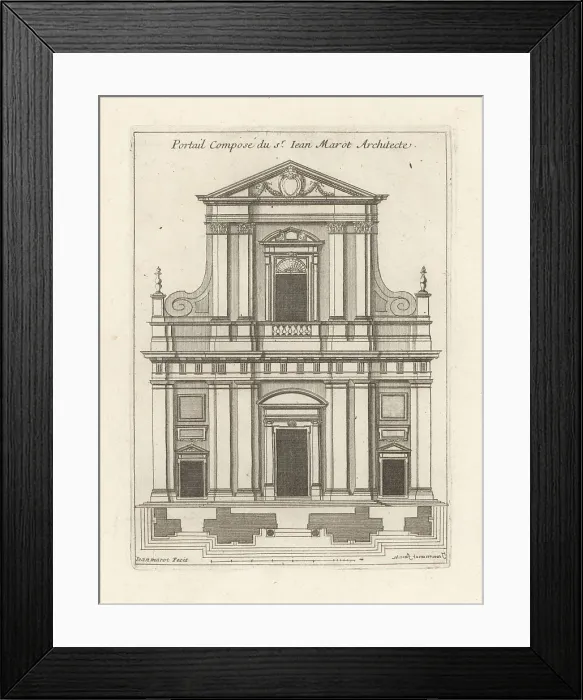 Framed Print : Facade designed by architect Jean Marot Framed Print : Facade designed by architect Jean Marot