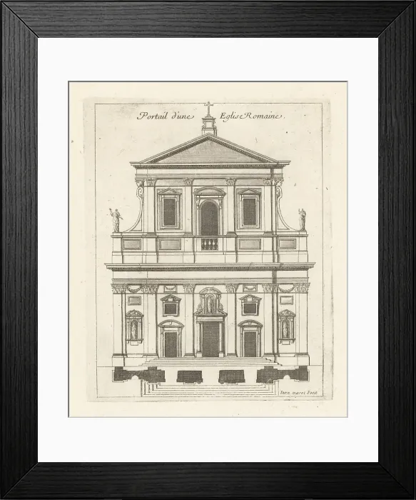 Framed Print : Facade of a Roman church Framed Print : Facade of a Roman church