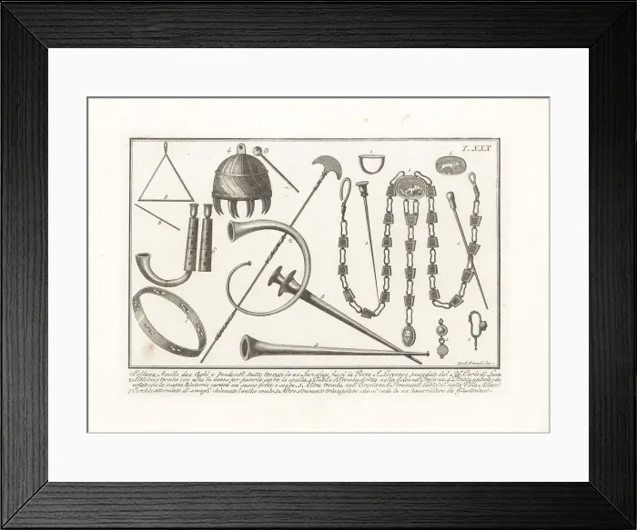 Framed Print : Roman military musical instruments Framed Print : Roman military musical instruments