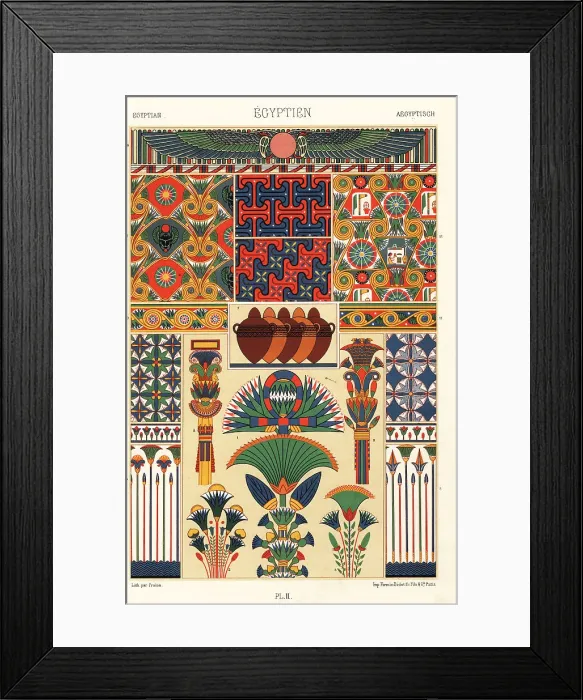 Framed Print : Decorative wall paintings from ancient Egypt Framed Print : Decorative wall paintings from ancient Egypt