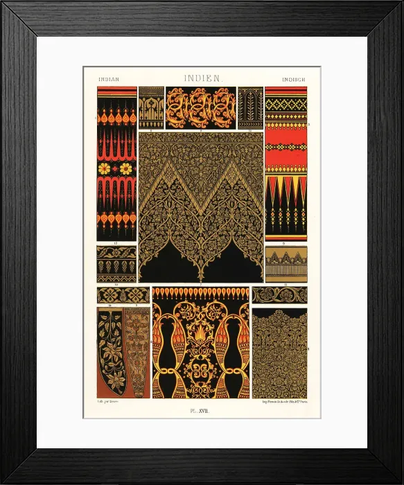 Framed Print : Indian art: paintings and niellos