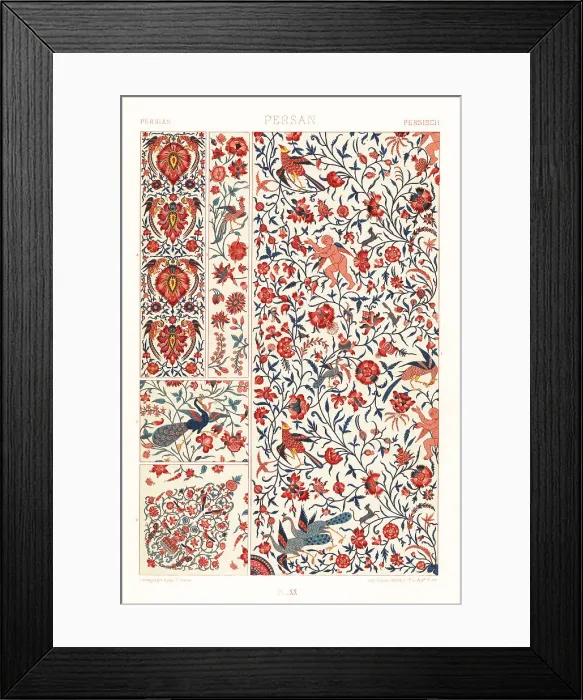 Framed Print : Persian art: printed linen Framed Print : Persian art: printed linen