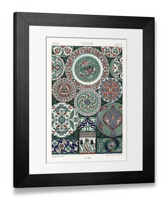 Framed Print : Persian art: earthenware Framed Print : Persian art: earthenware