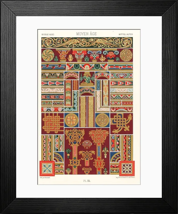 Framed Print : Middle Ages, Romanesque-style illuminated manuscripts, 11th Framed Print : Middle Ages, Romanesque-style illuminated manuscripts, 11th