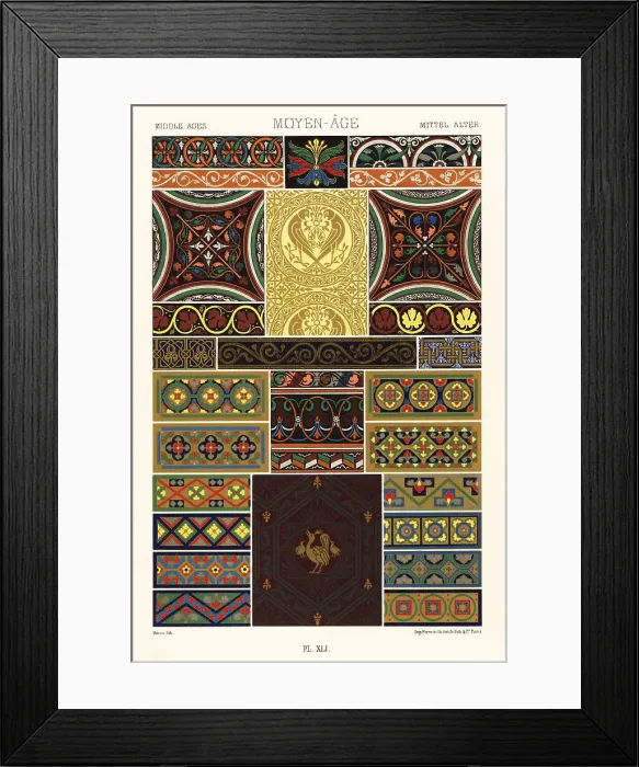 Framed Print : Middle Ages: embroideries, paintings and enamels Framed Print : Middle Ages: embroideries, paintings and enamels