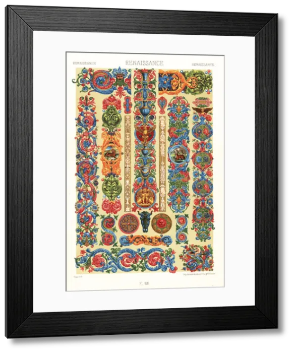 Framed Print : Renaissance art: miniature paintings on manuscript, late 15th ce Framed Print : Renaissance art: miniature paintings on manuscript, late 15th ce