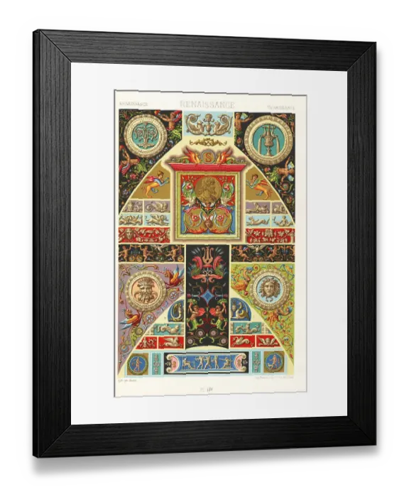 Framed Print : Renaissance art: grotesques from the Vatican, 16th century Framed Print : Renaissance art: grotesques from the Vatican, 16th century