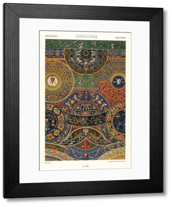 Framed Print : Renaissance art: Limoges enamels and Italian earthenware Framed Print : Renaissance art: Limoges enamels and Italian earthenware