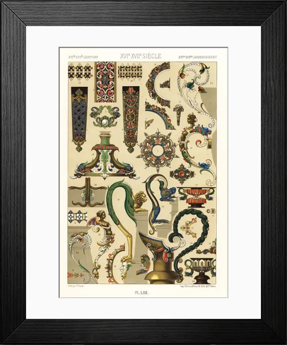 Framed Print : Gold enamelling and jewellery, 16th and 17th centuries Framed Print : Gold enamelling and jewellery, 16th and 17th centuries