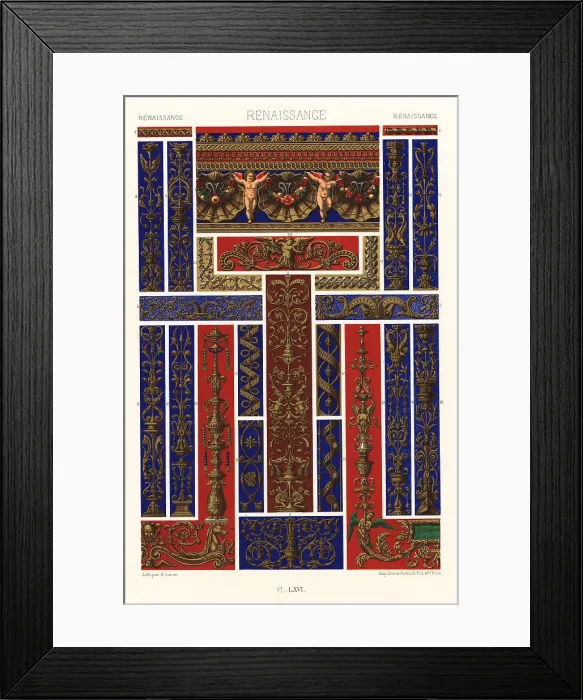 Framed Print : Renaissance art: decorative painting and sculpture, 16th century Framed Print : Renaissance art: decorative painting and sculpture, 16th century
