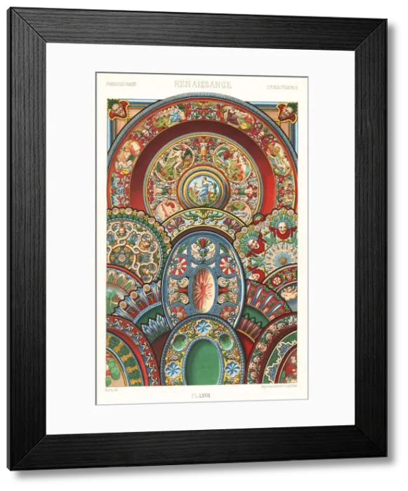 Framed Print : Renaissance art: enamelled earthenware Framed Print : Renaissance art: enamelled earthenware