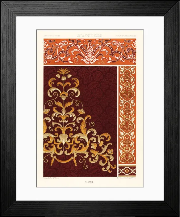 Framed Print : Embroidered hangings, 16th and 17th centuries Framed Print : Embroidered hangings, 16th and 17th centuries