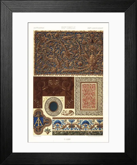 Framed Print : Paintings, carvings and open work, 17th century Framed Print : Paintings, carvings and open work, 17th century