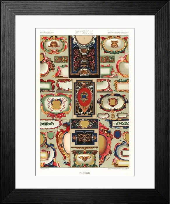 Framed Print : Cartouches, 17th century Framed Print : Cartouches, 17th century