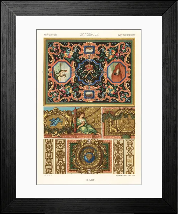 Framed Print : Mosaics and paintings, 17th century Framed Print : Mosaics and paintings, 17th century