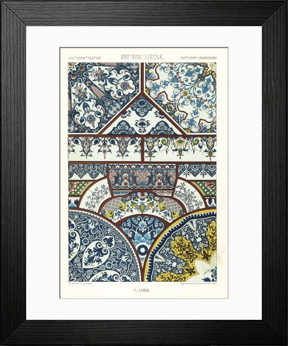 Framed Print : French earthenware, 17th and 18th centuries Framed Print : French earthenware, 17th and 18th centuries