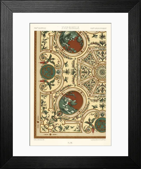 Framed Print : Decorative painting, 18th century Framed Print : Decorative painting, 18th century