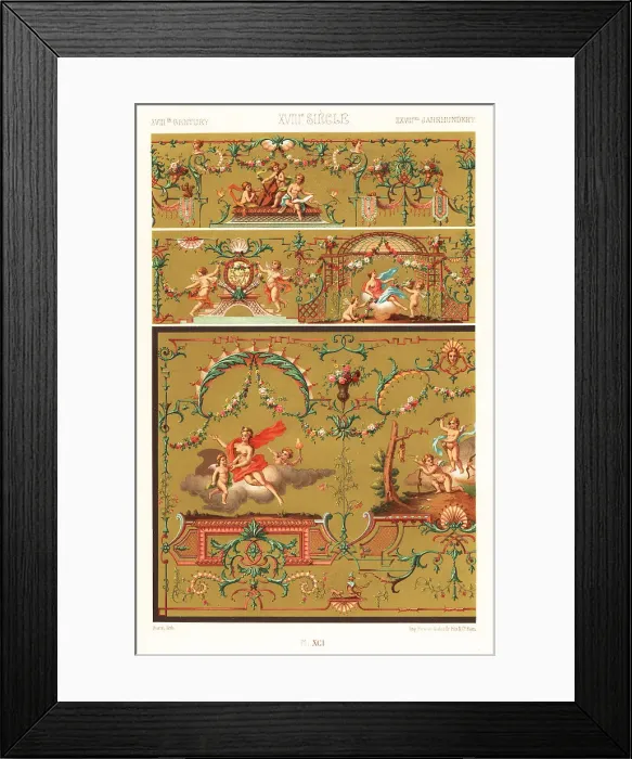 Framed Print : Decorative painting, 18th century Framed Print : Decorative painting, 18th century