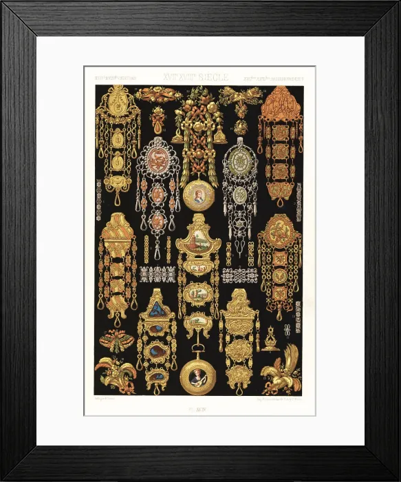 Framed Print : French jewelry from the 17th and 18th centuries Framed Print : French jewelry from the 17th and 18th centuries